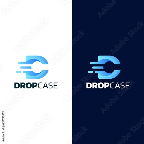 CD or DC Letter Initial Logo Design, in 3d style for tech or internet company. vector illustration
