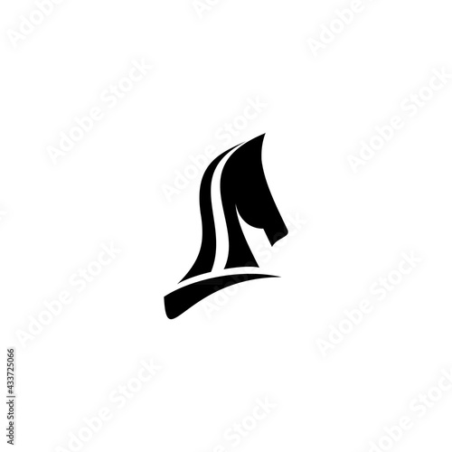 Horse logo vector icon illustration.
