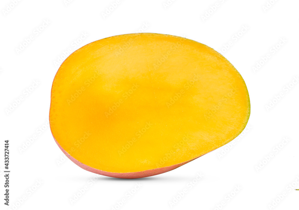 Half mango isolated on white Half mango isolated on white