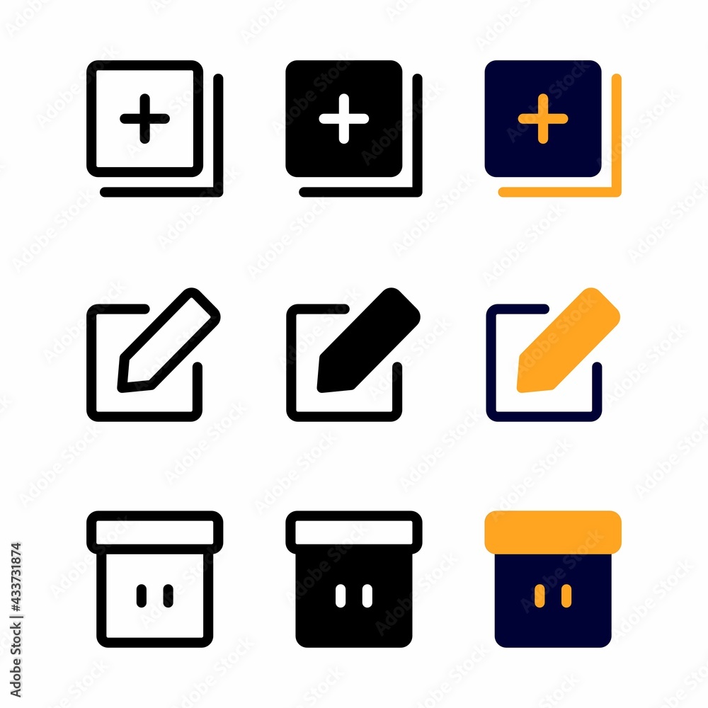 add cart icon set with three style for presentation, banner, and social media add cart icon set with three style for presentation, banner, and social media
