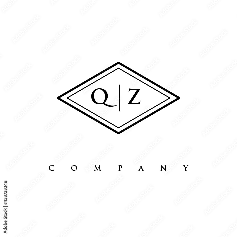 initial QZ logo design vector initial QZ logo design vector