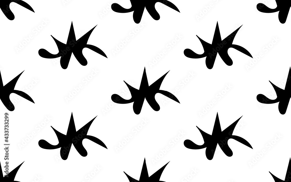 Obraz premium A black pattern on a white background Contemporary modern style abstract pattern design.