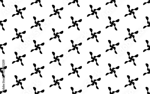 A black pattern on a white background Contemporary modern style abstract pattern design.