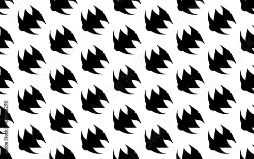 A black pattern on a white background Contemporary modern style abstract pattern design.
