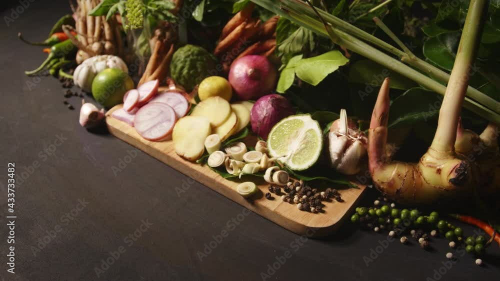 Condiments with a spicy taste..Thai herbs can cure COVID virus Spicy foods can stop the growth