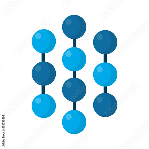 blue linear molecules