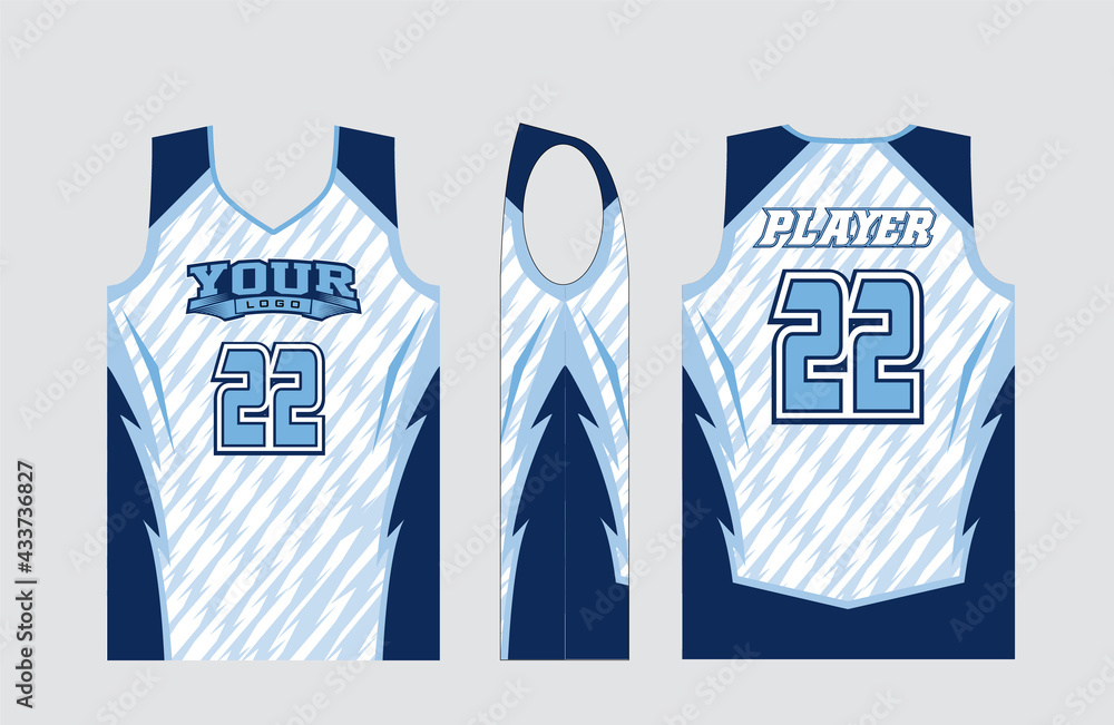 Basketball gear template mockup perfect fit for all sports. The designs