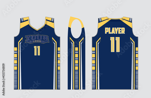 Basketball gear template mockup perfect fit for all sports. The designs that go on casual wear, shirts, fashions apparels, and all kind of sports gear 