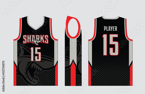 Basketball gear template mockup perfect fit for all sports. The designs that go on casual wear, shirts, fashions apparels, and all kind of sports gear 