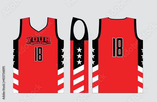 Basketball gear template mockup perfect fit for all sports. The designs that go on casual wear, shirts, fashions apparels, and all kind of sports gear 