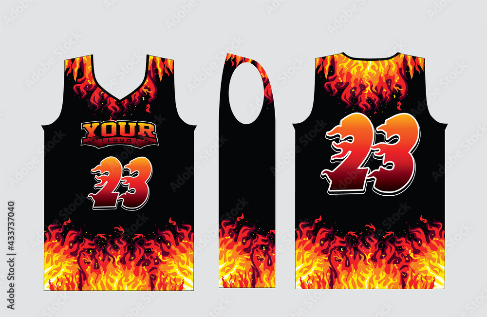 Basketball gear template mockup perfect fit for all sports. The designs