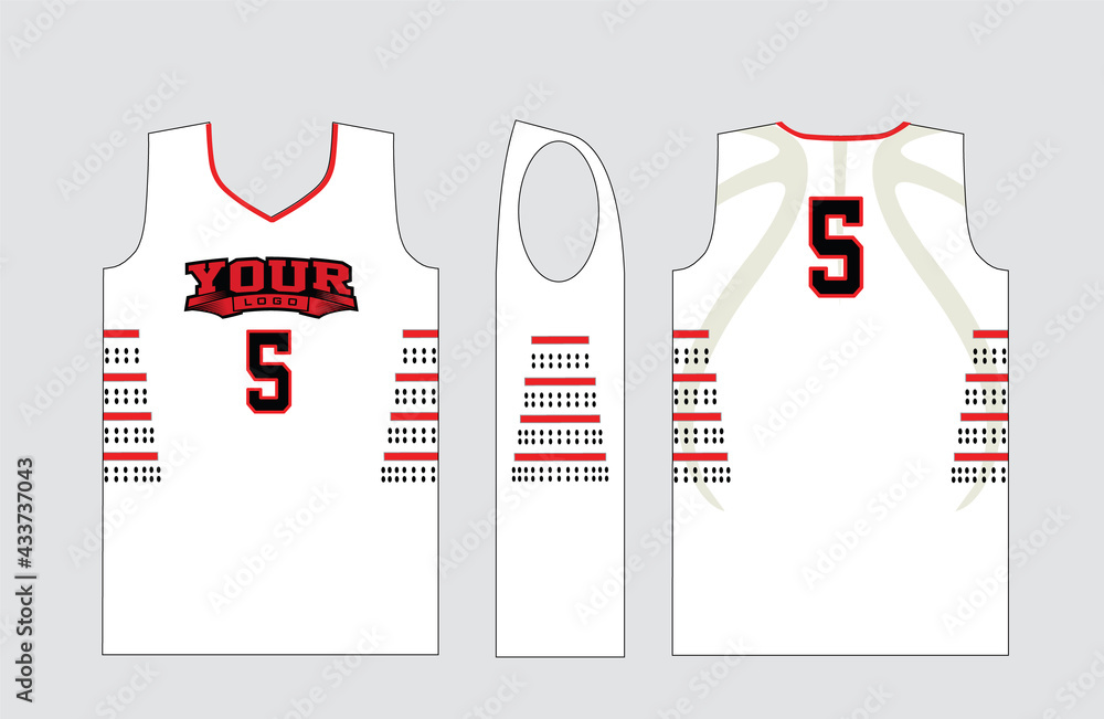 Basketball gear template mockup perfect fit for all sports. The designs