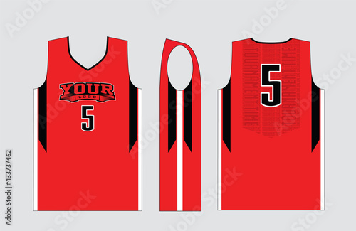 Basketball gear template mockup perfect fit for all sports. The designs that go on casual wear, shirts, fashions apparels, and all kind of sports gear 