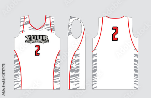 Basketball gear template mockup perfect fit for all sports. The designs that go on casual wear, shirts, fashions apparels, and all kind of sports gear 