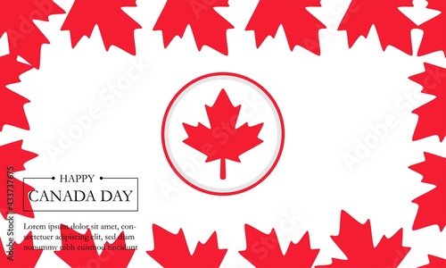canada day background with maple leafs and canada flag. happy canada day vector
