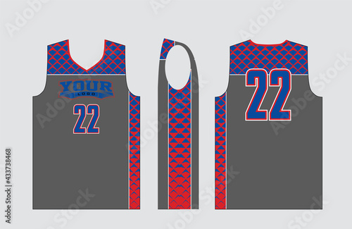 Basketball gear template mockup perfect fit for all sports. The designs that go on casual wear, shirts, fashions apparels, and all kind of sports gear 
