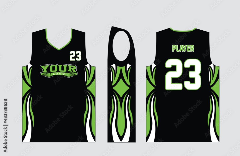 Basketball gear template mockup perfect fit for all sports. The designs