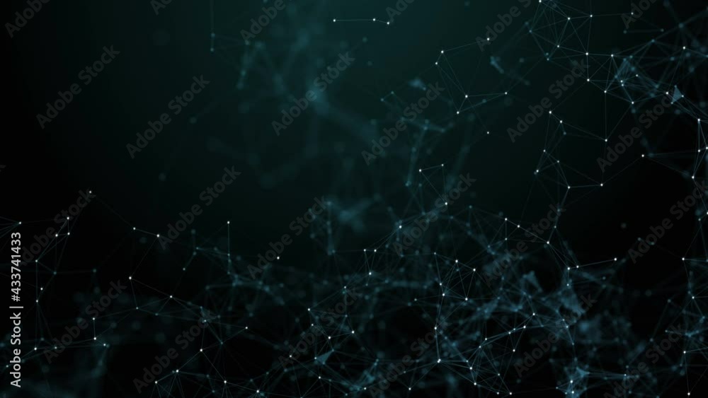 Plexus fantasy abstract technology. Abstract geometric background with moving lines, dots and triangles. Plexus fantasy abstract technology. Abstract geometric background with moving lines, dots and triangles.