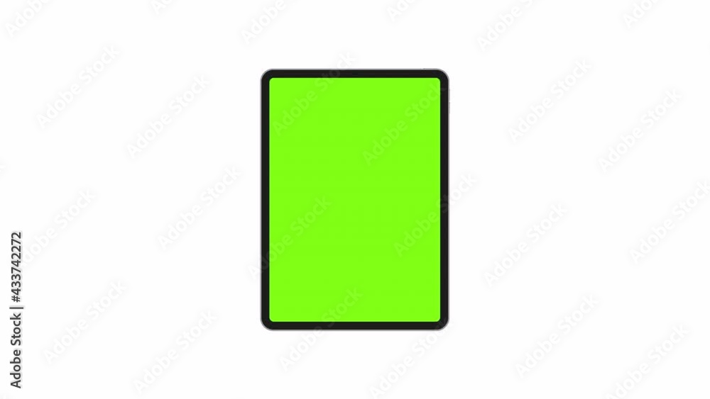 Tablet Animated Mockup with Green Screen for Showing Apps Design Tablet Animated Mockup with Green Screen for Showing Apps Design
