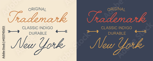 trademark typography design, vector graphic t shirt, handmade font