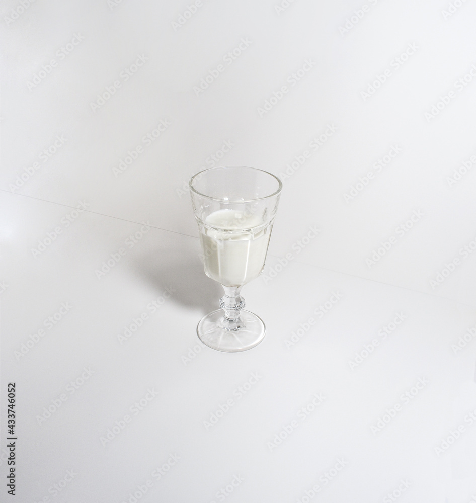 glass of milk on white back ground glass of milk on white back ground