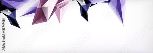 Fototapeta Naklejka Na Ścianę i Meble -  Vector 3d triangles and pyramids abstract background for business or technology presentations, internet posters or web brochure covers