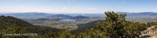 Hiking trail in the Barranca area in Navacerrada, Madrid, Spain