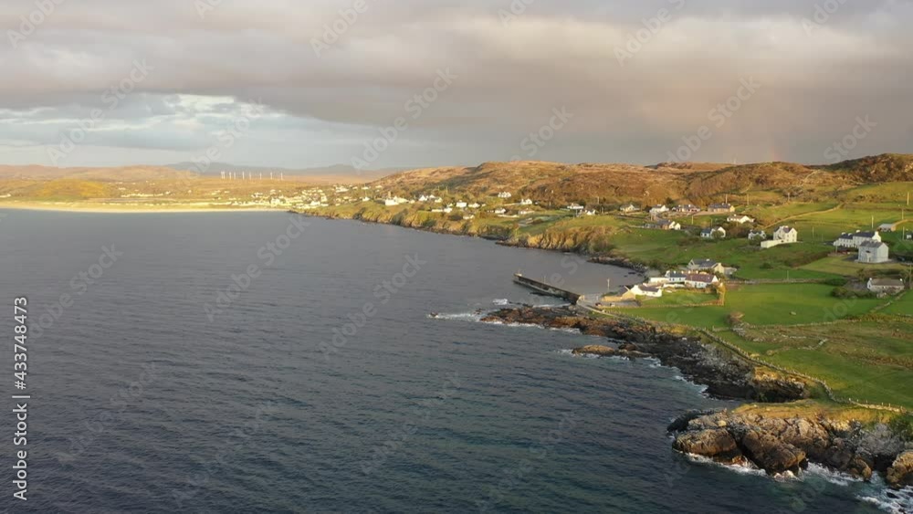 Aerial view of Portnoo harbour in County Donegal, Ireland Aerial view of Portnoo harbour in County Donegal, Ireland
