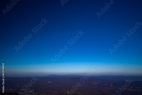 Clear dark blue sky for background
