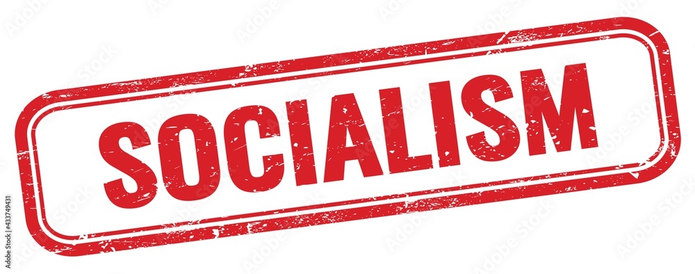 SOCIALISM text on red grungy stamp. SOCIALISM text on red grungy stamp.