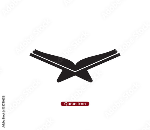 Quran icon vector logo design template