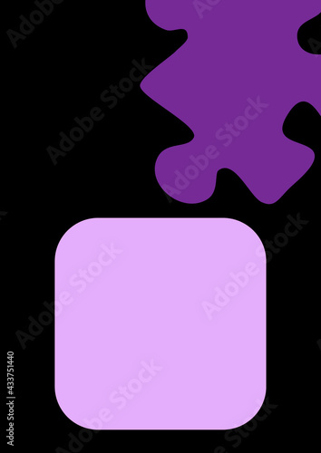 Vertical illustration format A4 - the design of the screen of the phone or tablet for inscriptions and photos