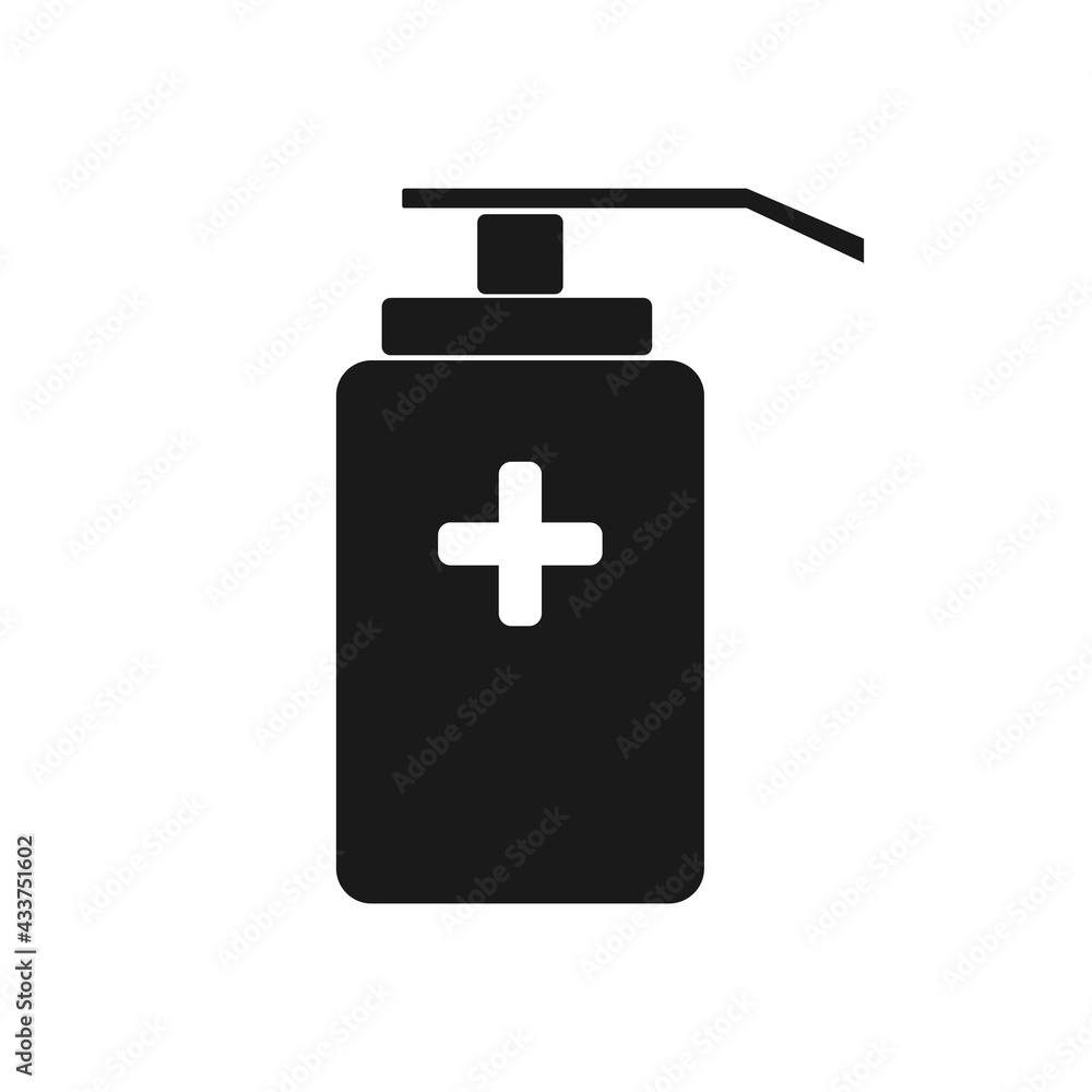 hand sanitizer icon black design hand sanitizer icon black design