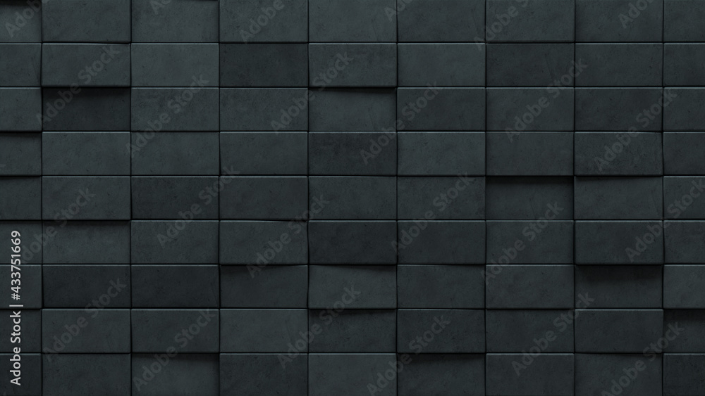 Concrete Tiles arranged to create a Rectangle wall. Futuristic, 3D Background formed from Semigloss blocks. 3D Render Concrete Tiles arranged to create a Rectangle wall. Futuristic, 3D Background formed from Semigloss blocks. 3D Render