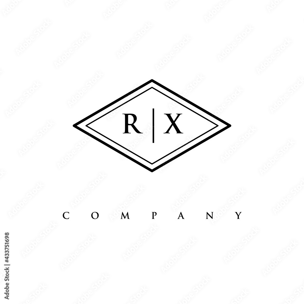 initial RX logo design vector initial RX logo design vector