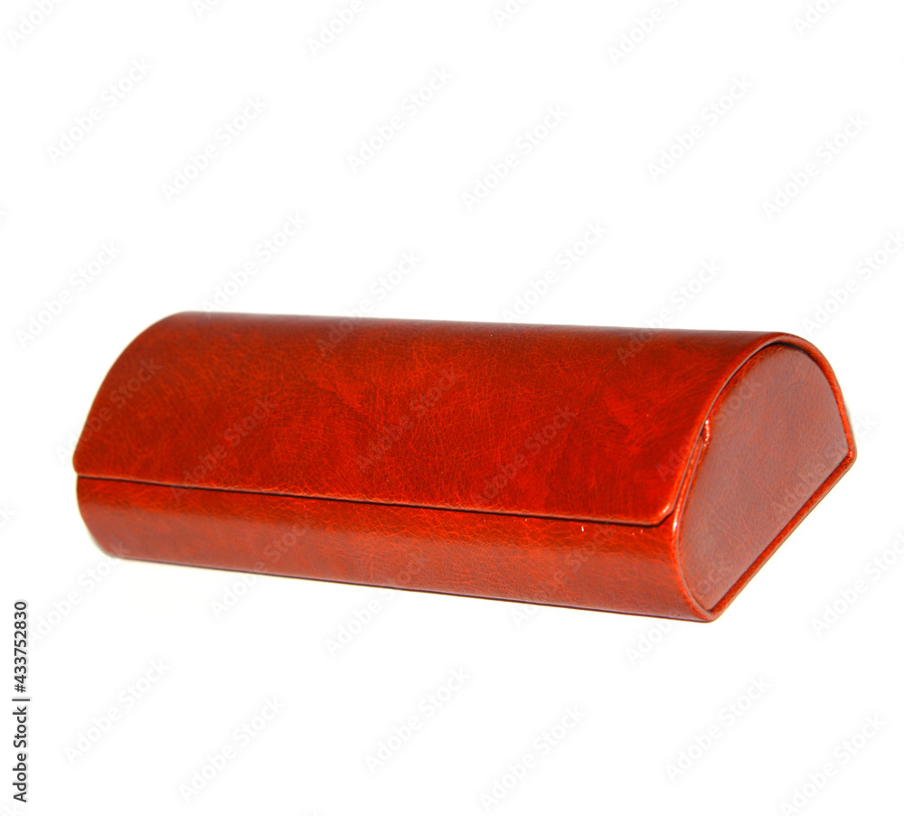 Case for glasses on a white background. for storing optics. Case for glasses on a white background. for storing optics.