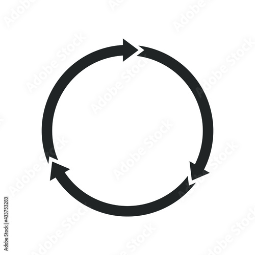 circle repeating arrow icon, circle arrows vector, repeat pattern