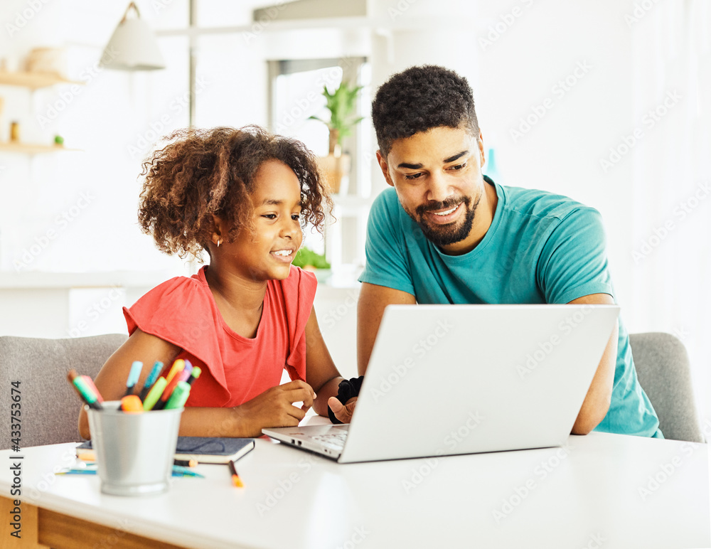laptop computer education father children daughter girl family childhood home child parent homework task class classroom laptop computer education father children daughter girl family childhood home child parent homework task class classroom