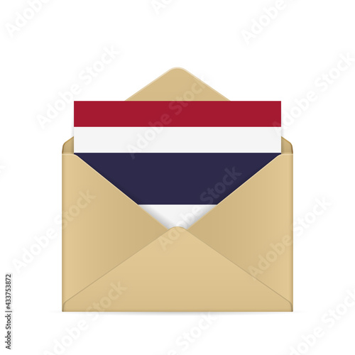 Free Download Envelope with Thailand flag - GFXLoad