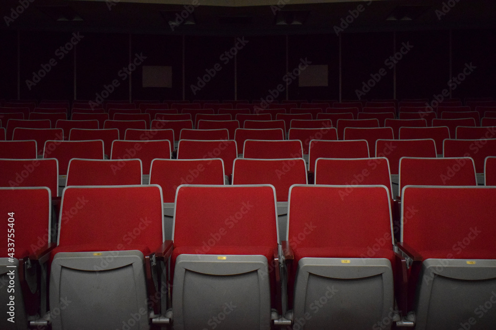cinema auditorium with red chairs cinema auditorium with red chairs