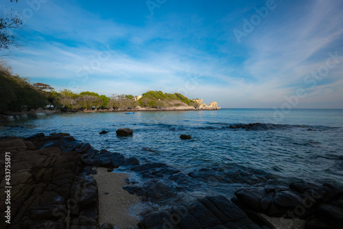 The rock beach   Beautiful tropical island rock beach - Khao Laem Ya-Mu Ko Samet National Park Thailand..