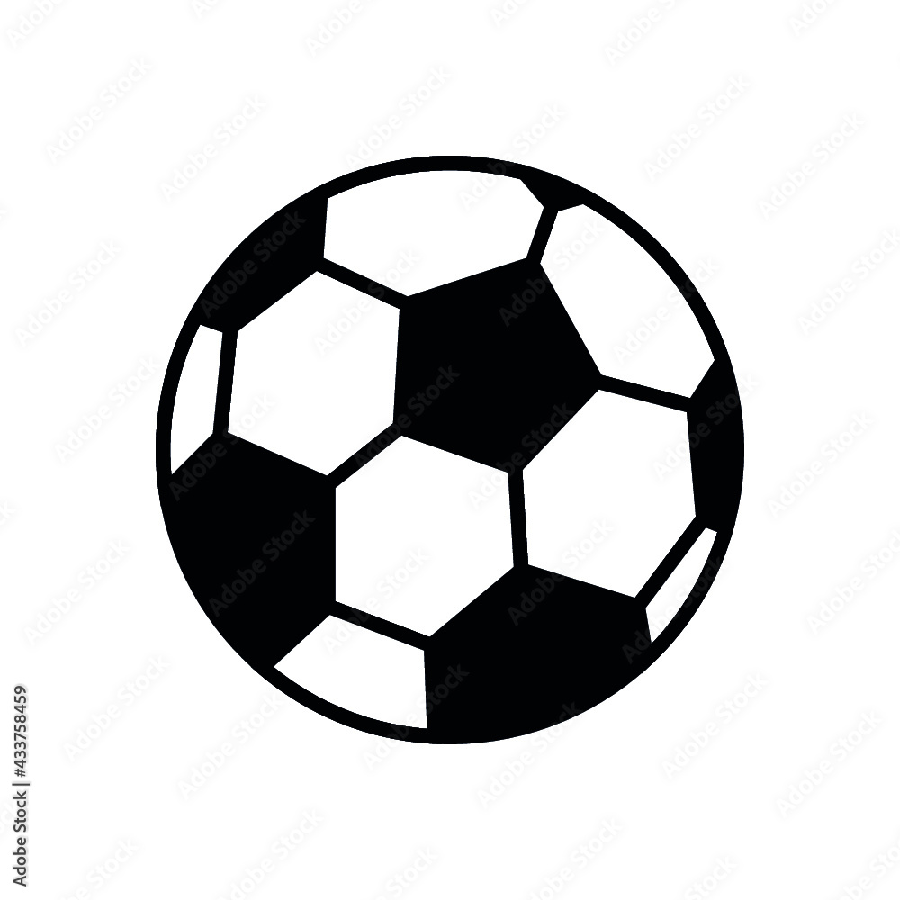 Fototapeta premium Soccer ball, simple style, icon. Vector illustration isolated on white background