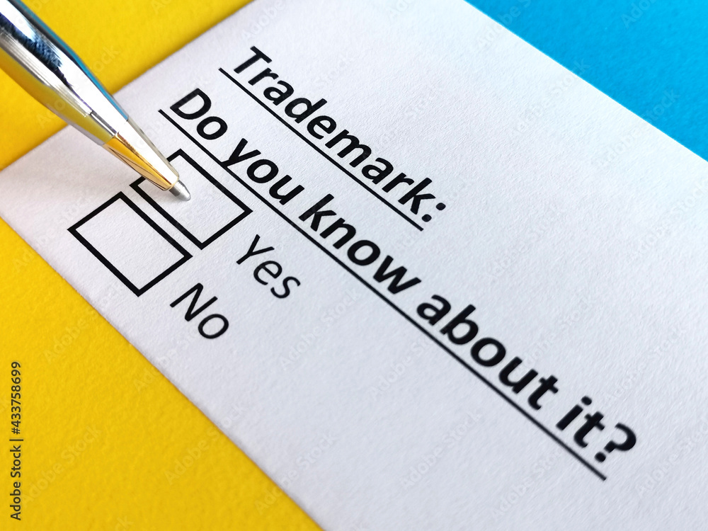 One person is answering question about trademark. One person is answering question about trademark.