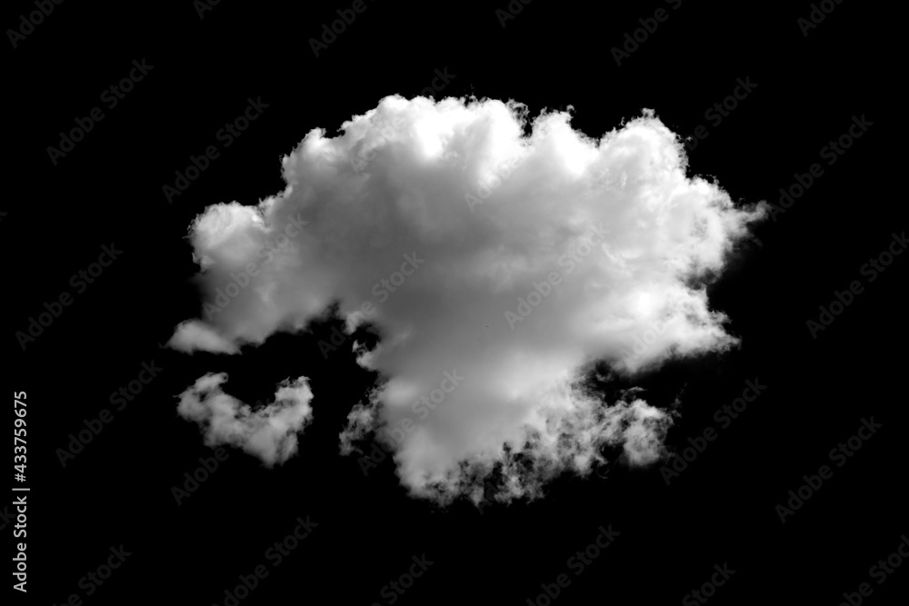 White clouds under the black background For decoration and editing in graphics work. White clouds under the black background For decoration and editing in graphics work.