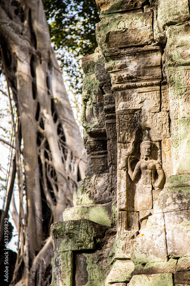 Classical Angkor wat complex in Siem Reap, Cambodia