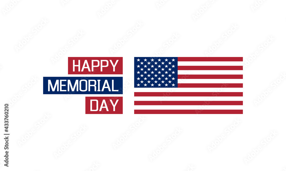 happy memorial day, usa patriotic vector poster or greetings card with united states flag happy memorial day, usa patriotic vector poster or greetings card with united states flag