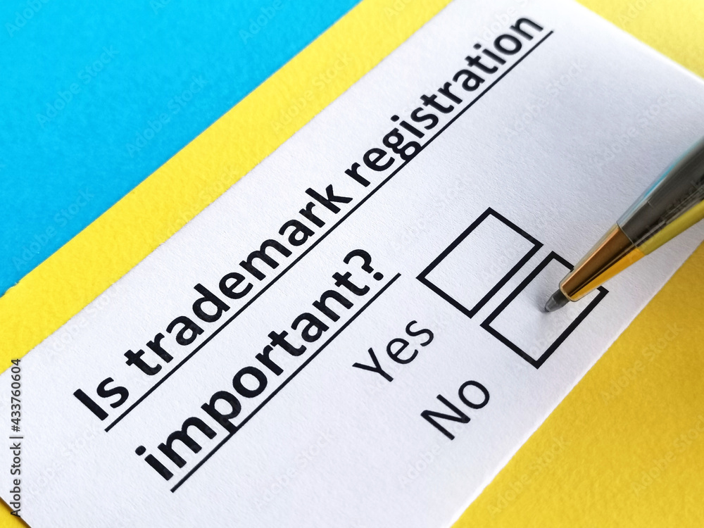 One person is answering question about trademark registration. One person is answering question about trademark registration.