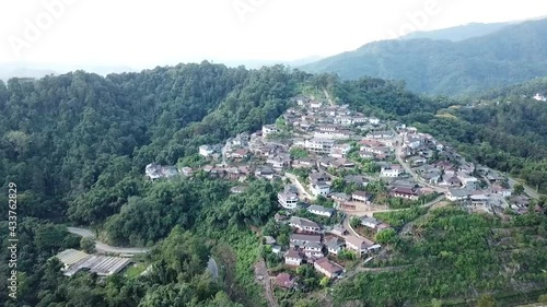 A small village on Doi Tung, a high mountain in northern Thailand, on the Golden Triangle that used to produce world-class opium and drugs.