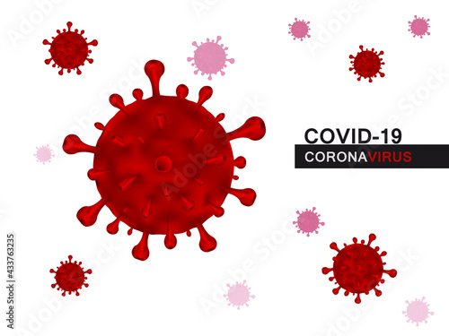 Coronavirus COVID-19 infection and copy space. background vector illustration