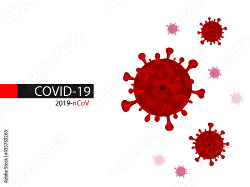 Coronavirus COVID-19 infection and copy space. background vector illustration
